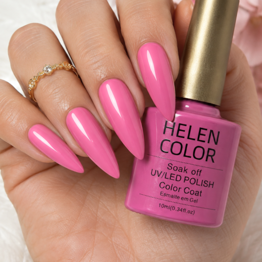 Esmalte em Gel  Helen Color 10ml Cor: 230 Rosa Forte para unhas