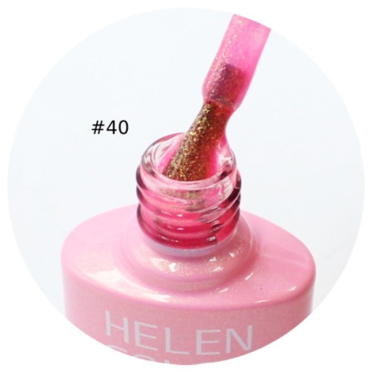 Esmalte em Gel  Helen Color 10ml Cor: 40 Rosa c/ Glitter - Imagem principal - 4b246cc4-0219-4106-b677-09f61ce7b77c