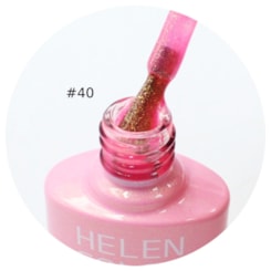 Esmalte em Gel  Helen Color 10ml Cor: 40 Rosa c/ Glitter Esmalte em Gel  Helen Color 10ml Cor: 40 Rosa c/ Glitter