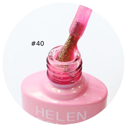 Esmalte em Gel  Helen Color 10ml Cor: 40 Rosa c/ Glitter