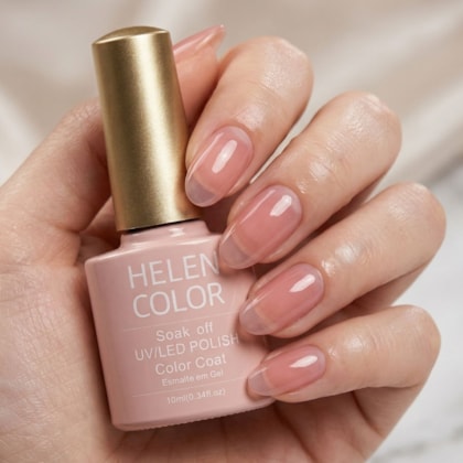 Esmalte em Gel  Helen Color 10ml Cor: 60 Nude Translúcido