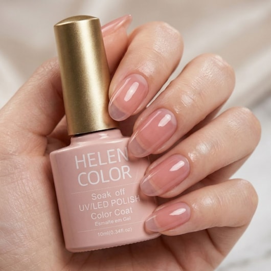 Esmalte em Gel  Helen Color 10ml Cor: 60 Nude Translúcido para unhas