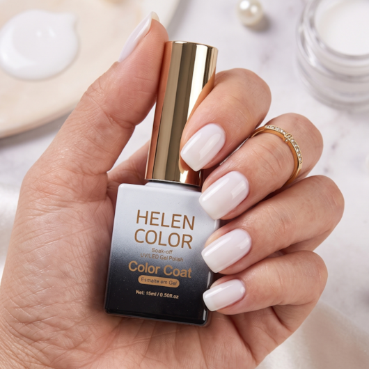 Esmalte Em Gel Helen Color 15ml C/ Anvisa Cor: 001 Branco para unhas