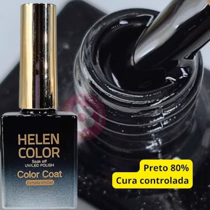 Esmalte Em Gel Helen Color 15ml C/ Anvisa Cor: 002 Preto Suave