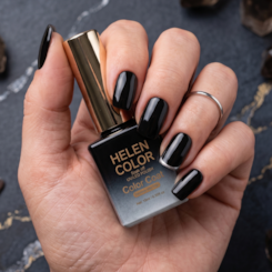 Esmalte Em Gel Helen Color 15ml C/ Anvisa Cor: 002 Preto Suave