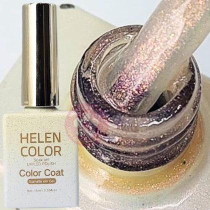 Esmalte Em Gel Helen Color 15ml C/ Anvisa Cor: 010 Branco C/ Glitter