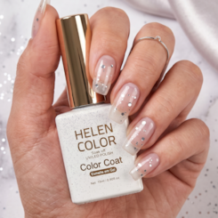 Esmalte Em Gel Helen Color 15ml C/ Anvisa Cor: 011 Transparente C/ Glitter