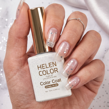 Esmalte Em Gel Helen Color 15ml C/ Anvisa Cor: 011 Transparente C/ Glitter