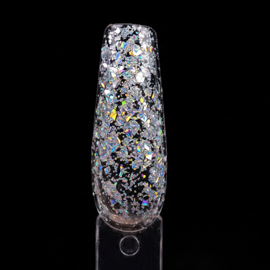 Esmalte Em Gel Helen Color 15ml C/ Anvisa Cor: 012 Glitter Prateado para unhas