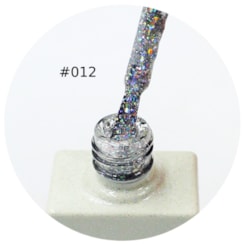 Esmalte Em Gel Helen Color 15ml C/ Anvisa Cor: 012 Glitter Prateado