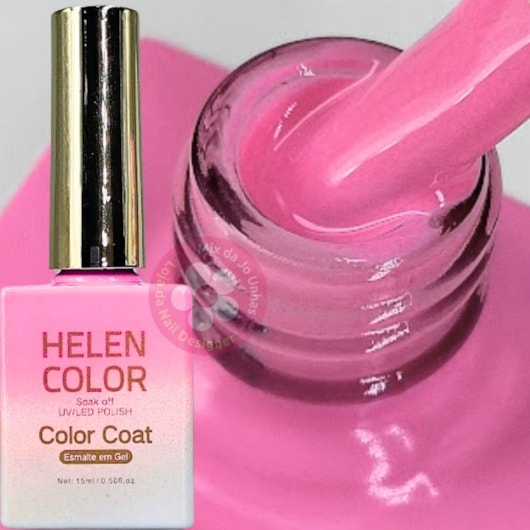 Esmalte Em Gel Helen Color 15ml C/ Anvisa Cor: 014 Rosa Barbie para unhas