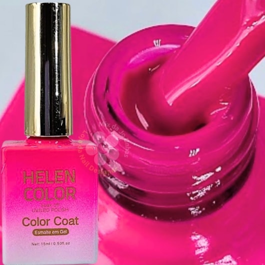 Esmalte Em Gel Helen Color 15ml C/ Anvisa Cor: 016 Rosa Pink para unhas