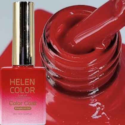Esmalte Em Gel Helen Color 15ml C/ Anvisa Cor: 017 Vermelho Clássico
