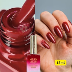 Esmalte Em Gel Helen Color 15ml C/ Anvisa Cor: 020 Vermelho Escuro