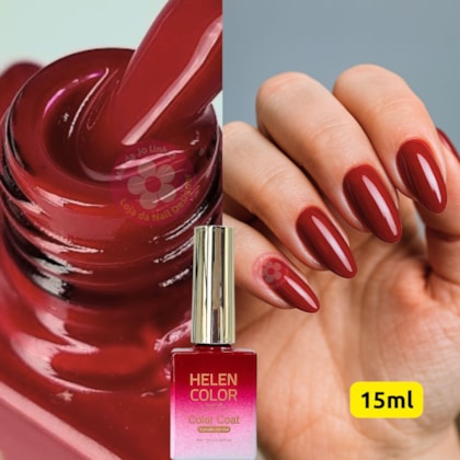 Esmalte Em Gel Helen Color 15ml C/ Anvisa Cor: 020 Vermelho Escuro