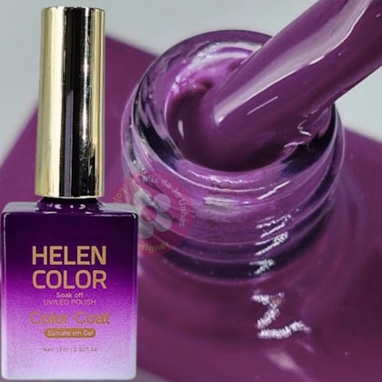 Esmalte Em Gel Helen Color 15ml C/ Anvisa Cor: 030 Roxo Escuro