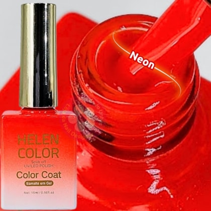 Esmalte Em Gel Helen Color 15ml C/ Anvisa Cor: 034 Laranja Neon
