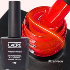 Esmalte em gel laranja Neon Amor de Verão Lacre 10g