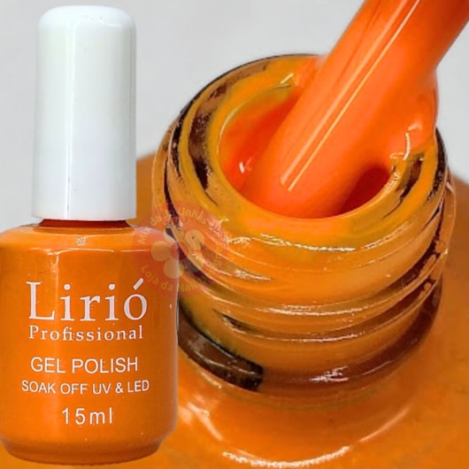 Esmalte Em Gel Laranja terroso 15ml Lirió para unhas