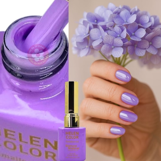 Esmalte em gel Lavanda 46 Diamond 15ml Helen Color para unhas
