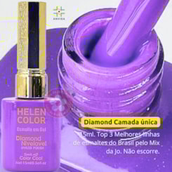 Esmalte em gel Lavanda 46 Diamond 15ml Helen Color Esmalte em gel Lavanda 46 Diamond 15ml Helen Color