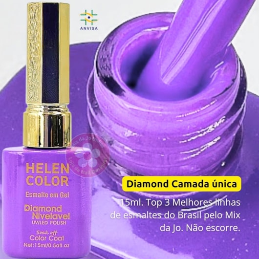 Esmalte em gel Lavanda Helen Color 15ml Diamond 46 para unhas