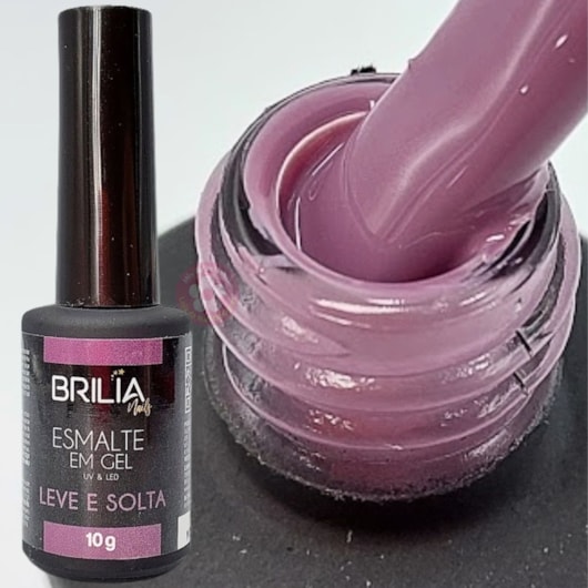 Esmalte em gel Lavanda Leve e solta Brilia 10g para unhas