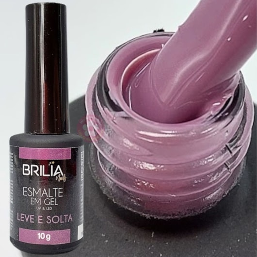 Esmalte em gel Lavanda Leve e solta Brilia 10g Promoção para unhas