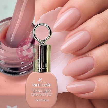 Esmalte em gel light pink 006 10ml Real Love Chaveirinho