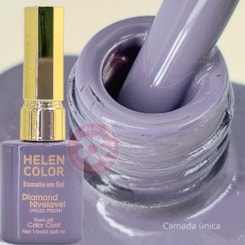 Esmalte em gel Lilás acinzentado 54 Diamond 15ml Helen Color Esmalte em gel Lilás acinzentado 54 Diamond 15ml Helen Color