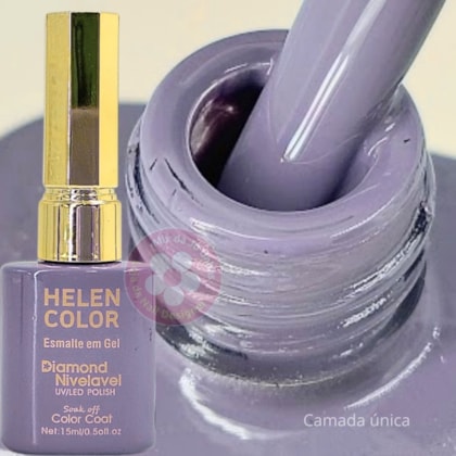 Esmalte em gel Lilás acinzentado Helen Color 15ml Diamond 54