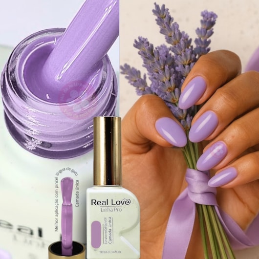Esmalte em gel Lilás bebê 26 Linha PRO Real Love para unhas