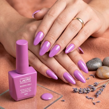 Esmalte em gel Lilás rosado Sonho Meu Lacre 10g 18
