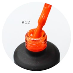 Esmalte em Gel Lirio 15ml Frasco Preto - Cor: 12 Laranja Neon