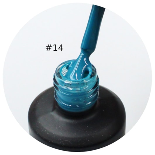 Esmalte em Gel Lirio 15ml Frasco Preto - Cor: 14 Azul Petróleo para unhas