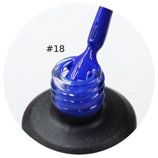 Esmalte em Gel Lirio 15ml Frasco Preto - Cor: 18 Azul Bic para unhas