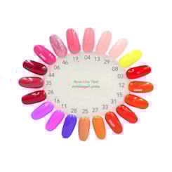 Esmalte em Gel Lirio 15ml Frasco Preto - Cor: 27 Coral