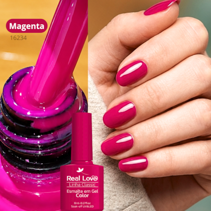 Esmalte em gel Magenta Real Love Linha Classic 8ml 044