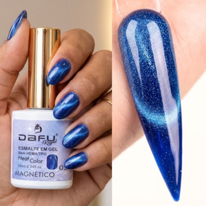 Esmalte em gel Magnético Azul Bic Heat Color 05 10ml Dafu