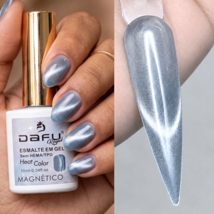 Esmalte em gel Magnético Azul Suave Heat Color 01 10ml Dafu