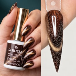 Esmalte em gel Magnético Marrom Fechado Encanto 01 10ml Dafu
