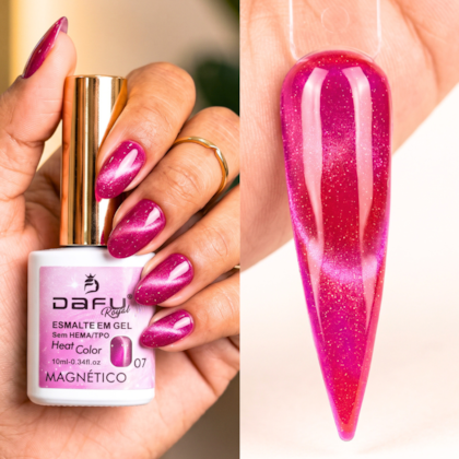 Esmalte em gel Magnético Pink Neon Heat Color 07 10ml Dafu