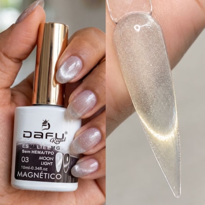 Esmalte em gel Magnético Prateado Translúcido Moon Light 03 10ml Dafu