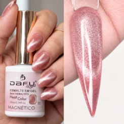 Esmalte em gel Magnético Rosa Cristal Heat Color 11 10ml Dafu Esmalte em gel Magnético Rosa Cristal Heat Color 11 10ml Dafu