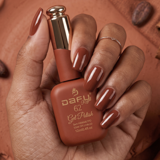Esmalte em gel Marrom 62 Dafu 12ml Infinito Glow para unhas