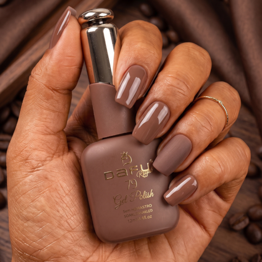 Esmalte em gel Marrom 79 Dafu 12ml Infinito Glow para unhas