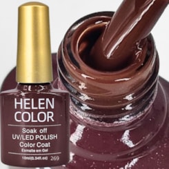 Esmalte em gel Marrom Avermelhado Soak Off Helen Color 269 Esmalte em gel Marrom Avermelhado Soak Off Helen Color 269