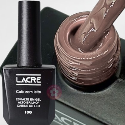 Esmalte em gel Marrom Café com leite Lacre 10g