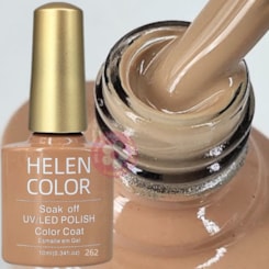 Esmalte em gel Marrom Capuccino 262 Soak Off Helen Color Esmalte em gel Marrom Capuccino 262 Soak Off Helen Color