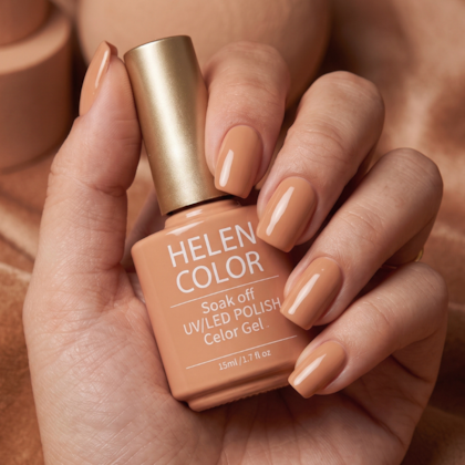 Esmalte em gel Marrom Capuccino 262 Soak Off Helen Color